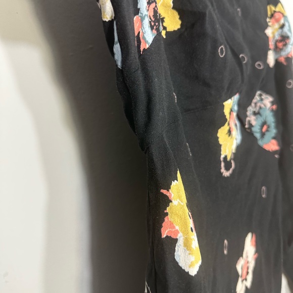 New Free People Womens Sunshadows Split-Sleeve Mini Dress - Picture 7 of 8